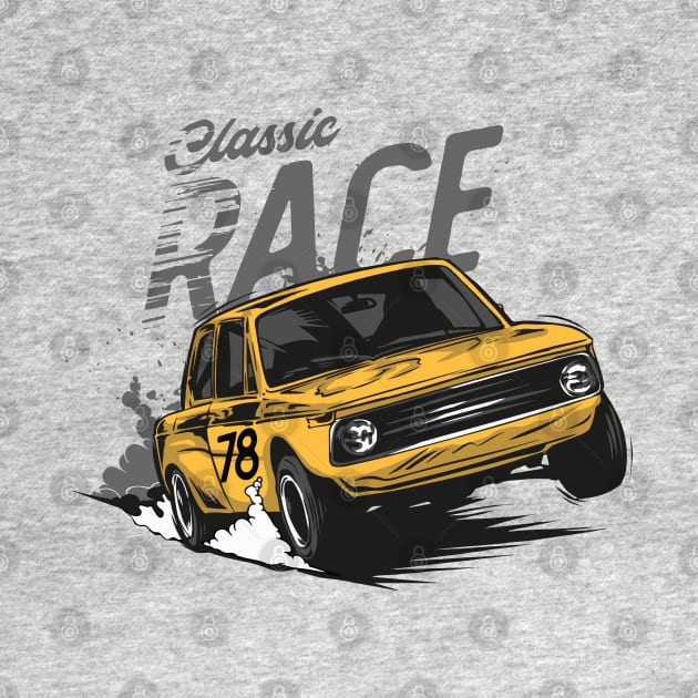 Classic Race Car 78 by funkymonkeytees